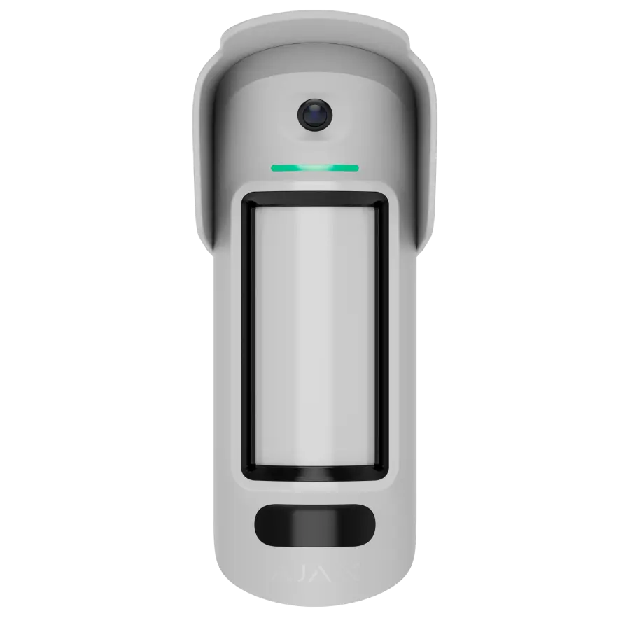 Curtain Outdoor HighMount (PhOD), bezdrát. 2xPIR+MW+CAM detektor, záclona, antimasking, PET imunita, bílý